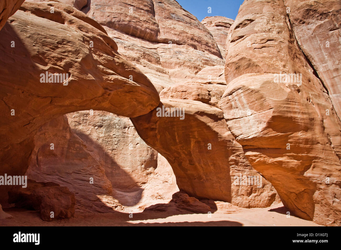 Sand Dune Arch - Arches-Nationalpark, Utah, USA Stockfoto