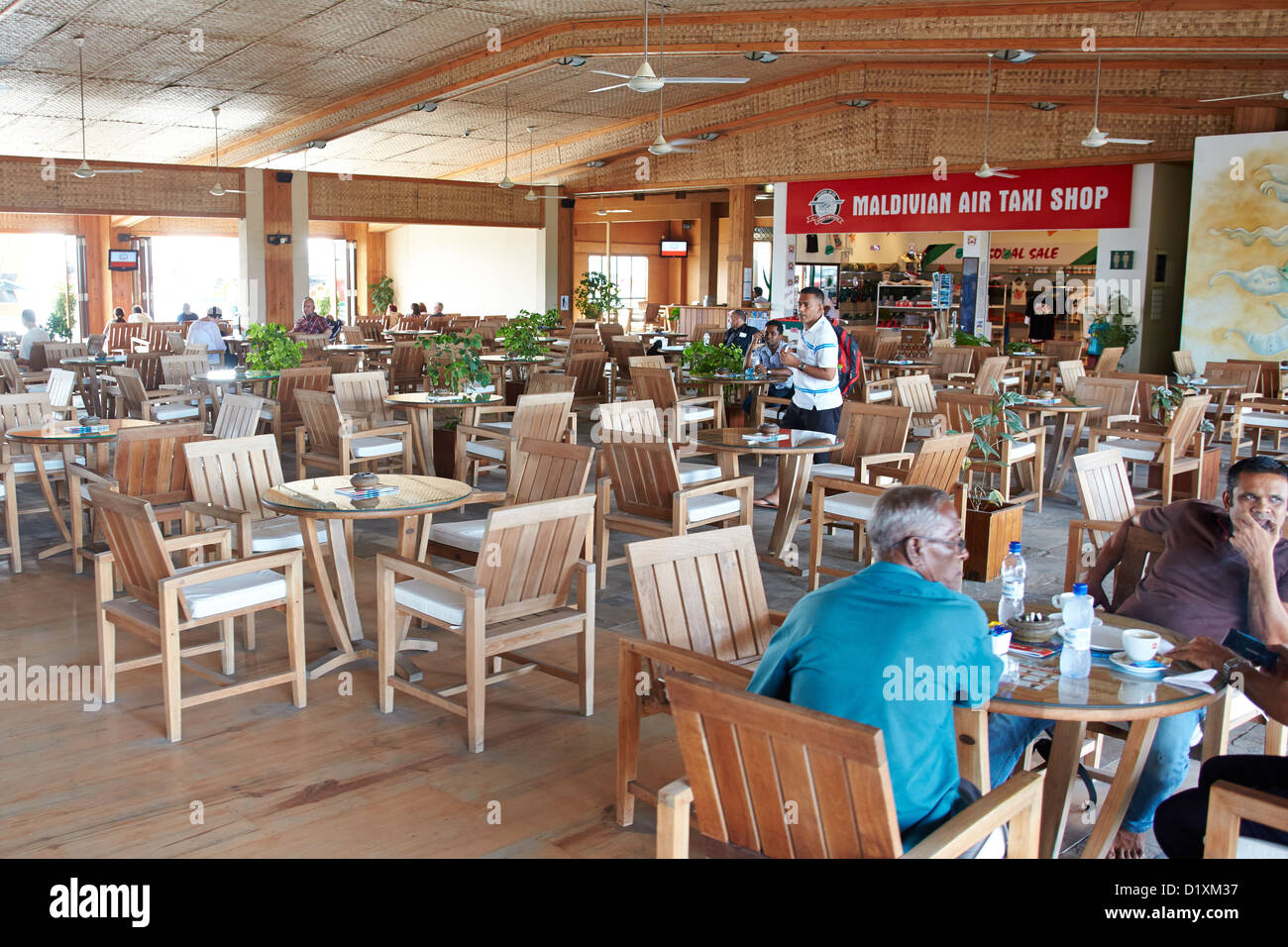 Maldivian Air Taxi Wasserflugzeugterminal, Malediven Stockfoto