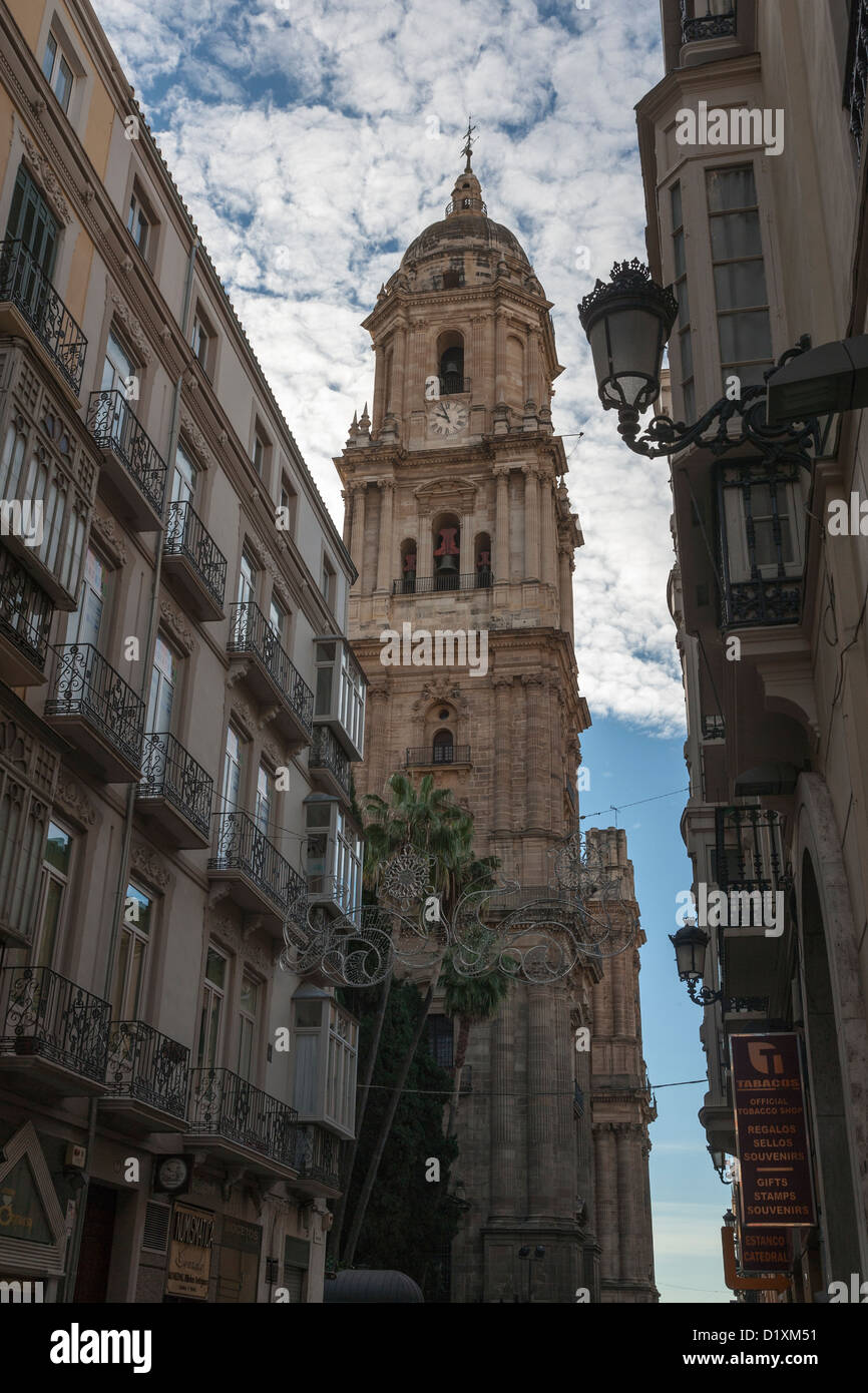 Die Kathedrale Malaga Spanien. Stockfoto