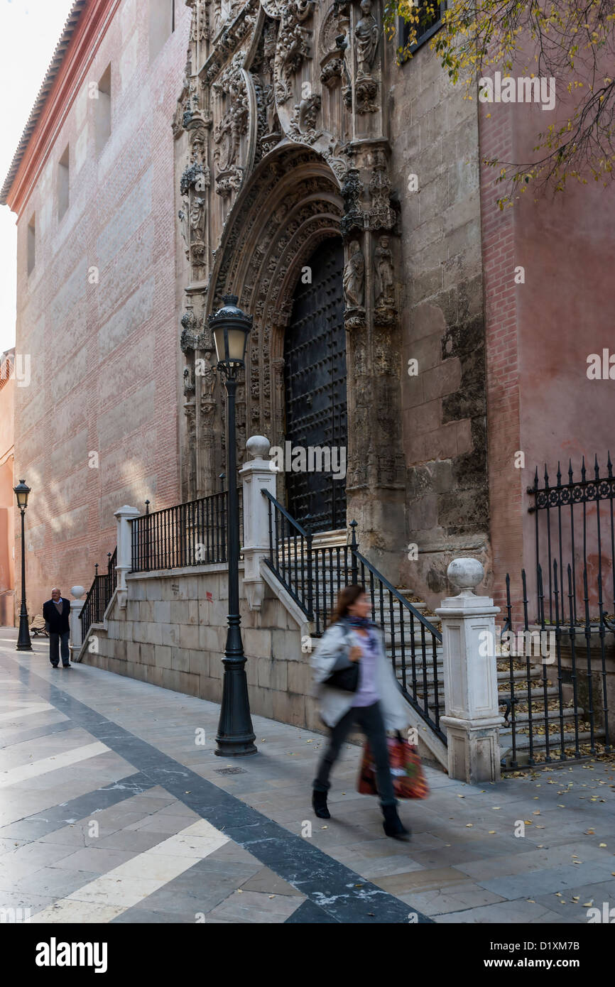 Seitentür, die Kathedrale Malag Spanien Stockfoto