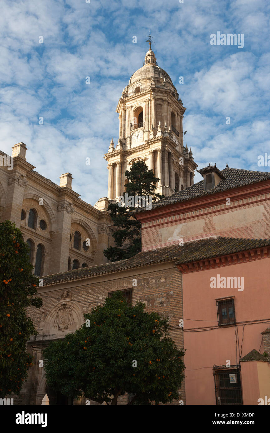 Die Kathedrale Malaga Spanien. Stockfoto