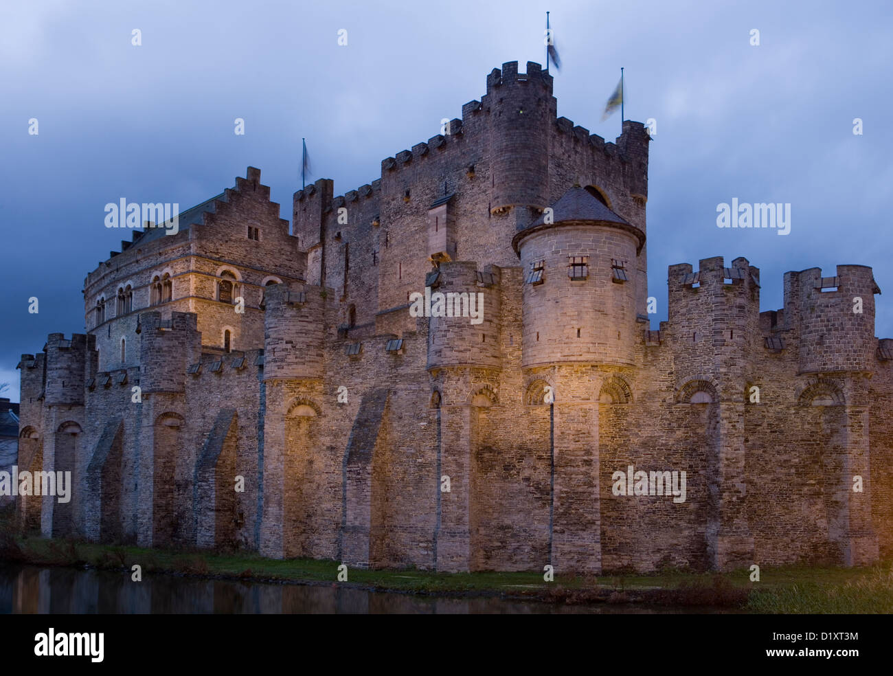 Burg Gravensteen in Gent Belgien Stockfoto