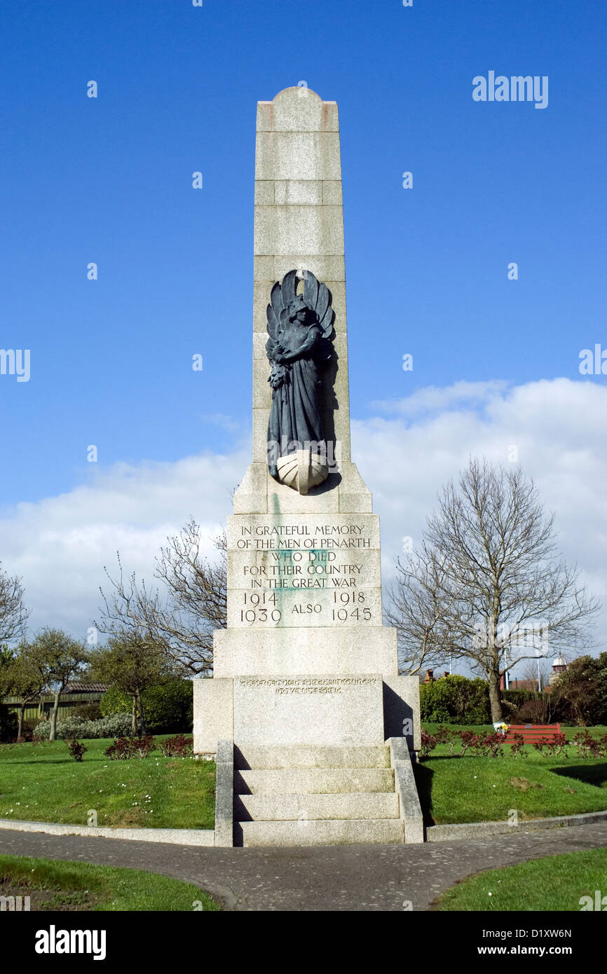 War Memorial, Alexandra Park, Penarth, Vale of Glamorgan, Südwales, UK. Stockfoto