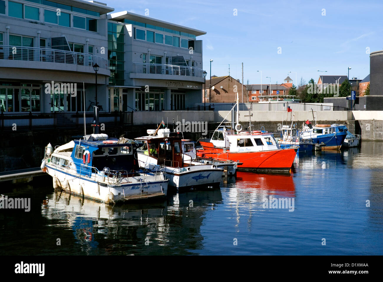 Mountstuart Graving Yard Nr. 3, Mermaid Quay, Cardiff Bay, Südwales. Stockfoto