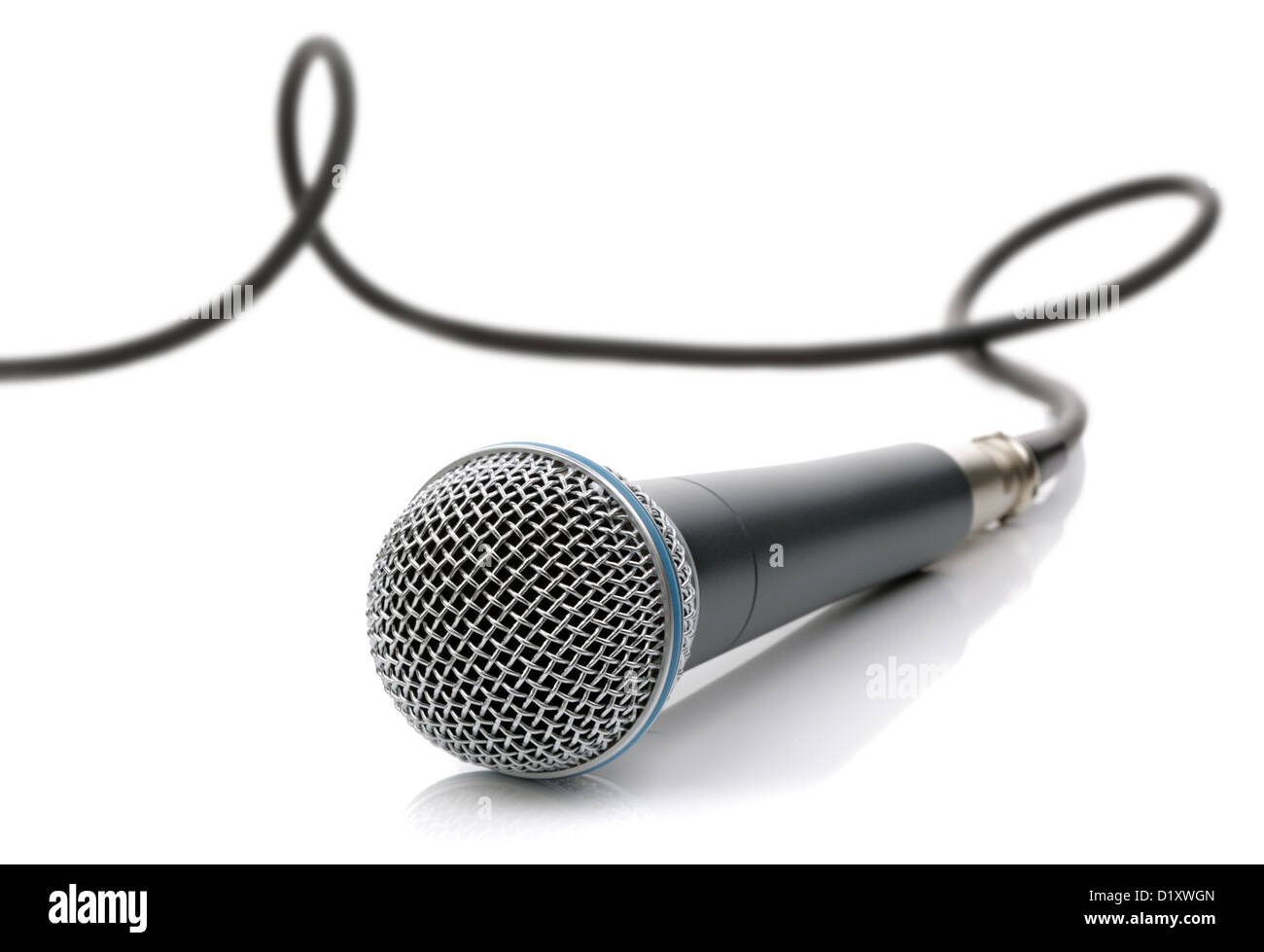 Mikrofon mit Kabel Stockfoto
