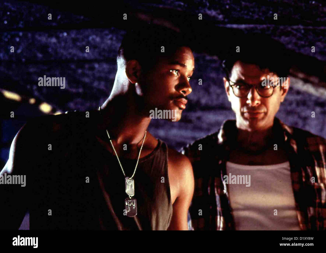 Unabhängigkeit-Tag-Unabhängigkeit-Tages-Captain Steven Hiller (Will Smith), David Levinson (Jeff Goldblum) *** lokalen Caption *** Stockfoto
