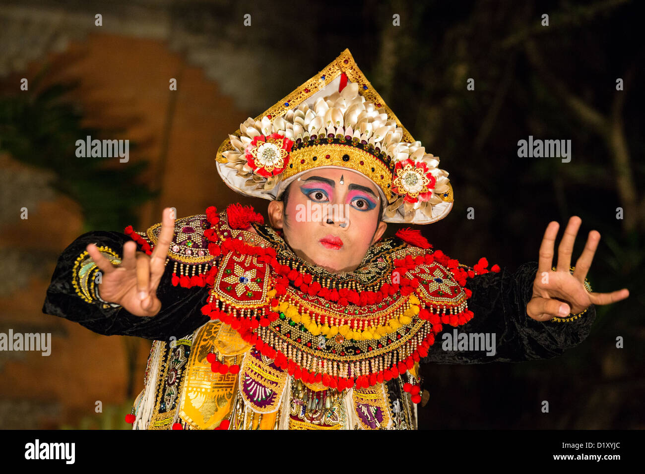 Traditioneller balinesischer Tanz an the Ubud Palast, Ubud, Bali, Indonesien Stockfoto
