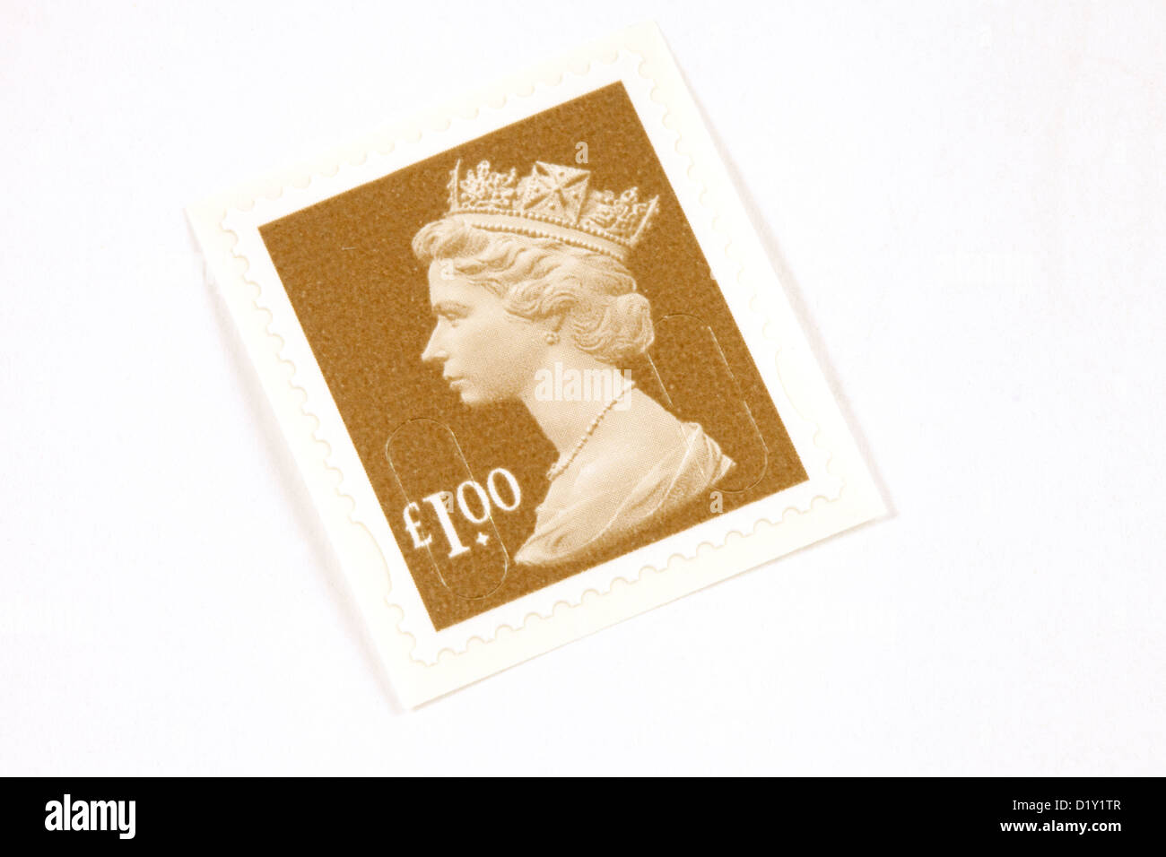 Ein Pfund UK £1 Briefmarke für Mail und post Stockfoto