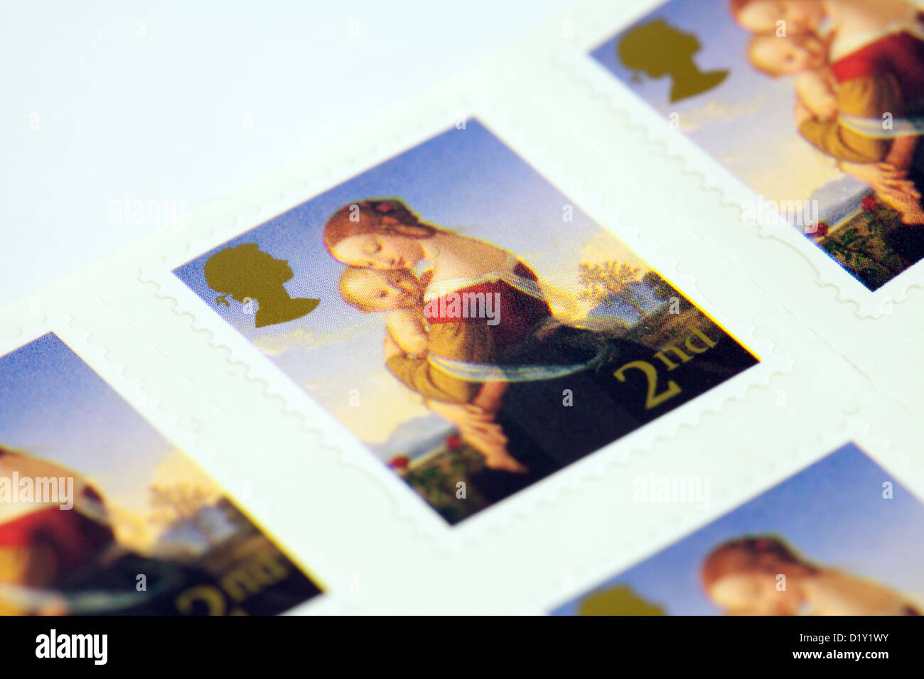 Weihnachten Stempel UK, 2. Klasse, 2012 Stockfoto