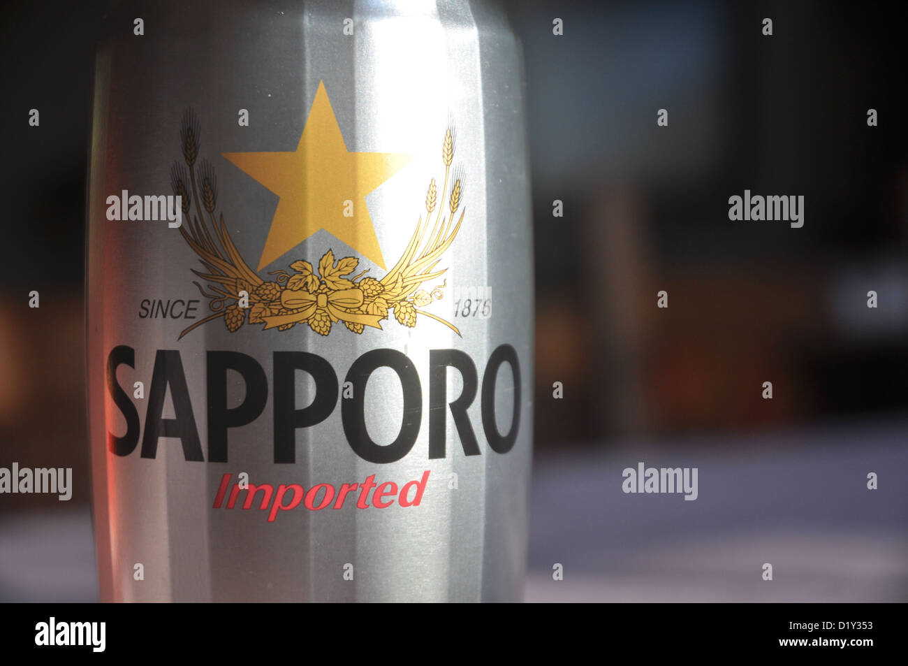 Japanisches Bier Sapporo Stockfoto