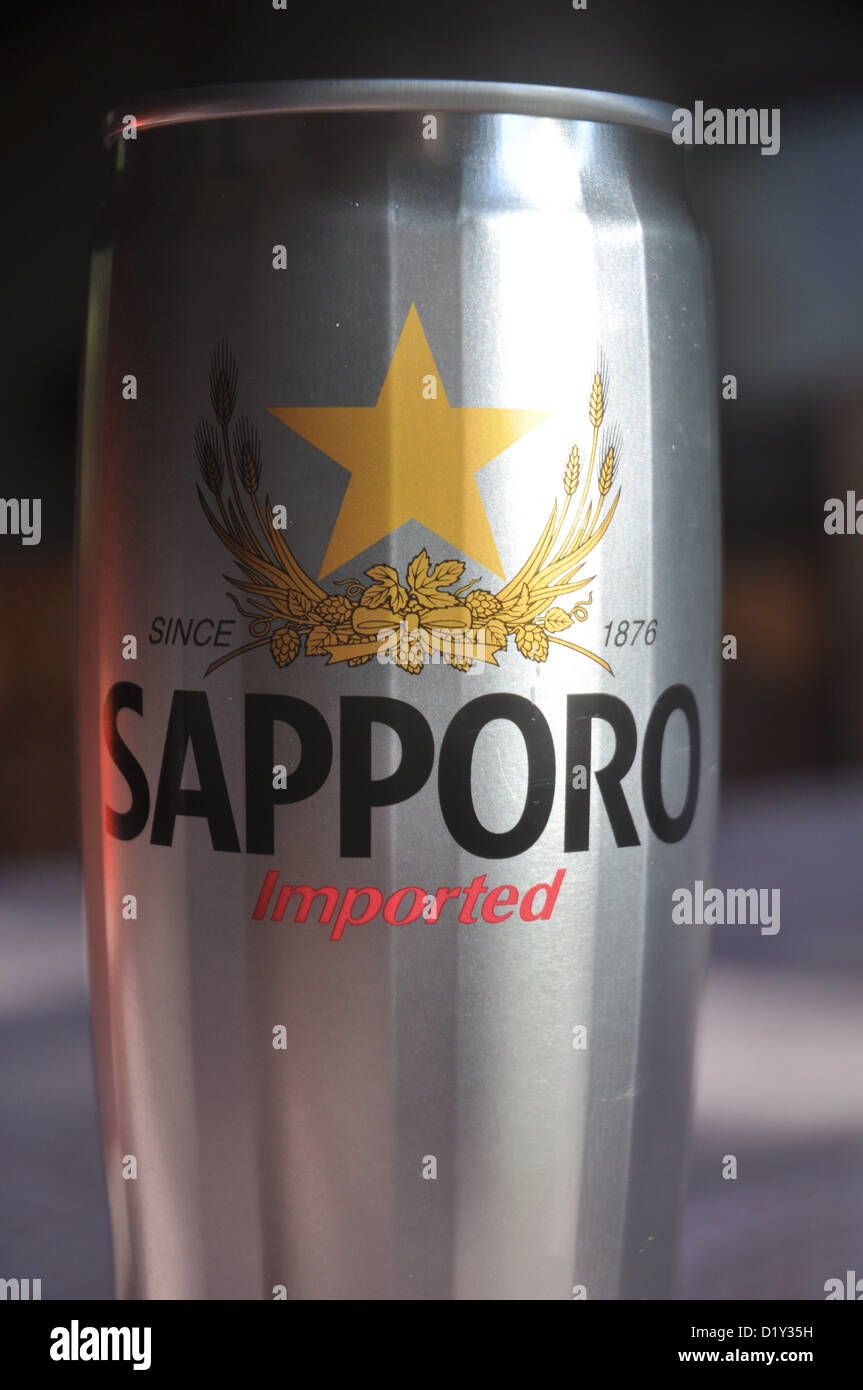 Japanisches Bier Sapporo Stockfoto