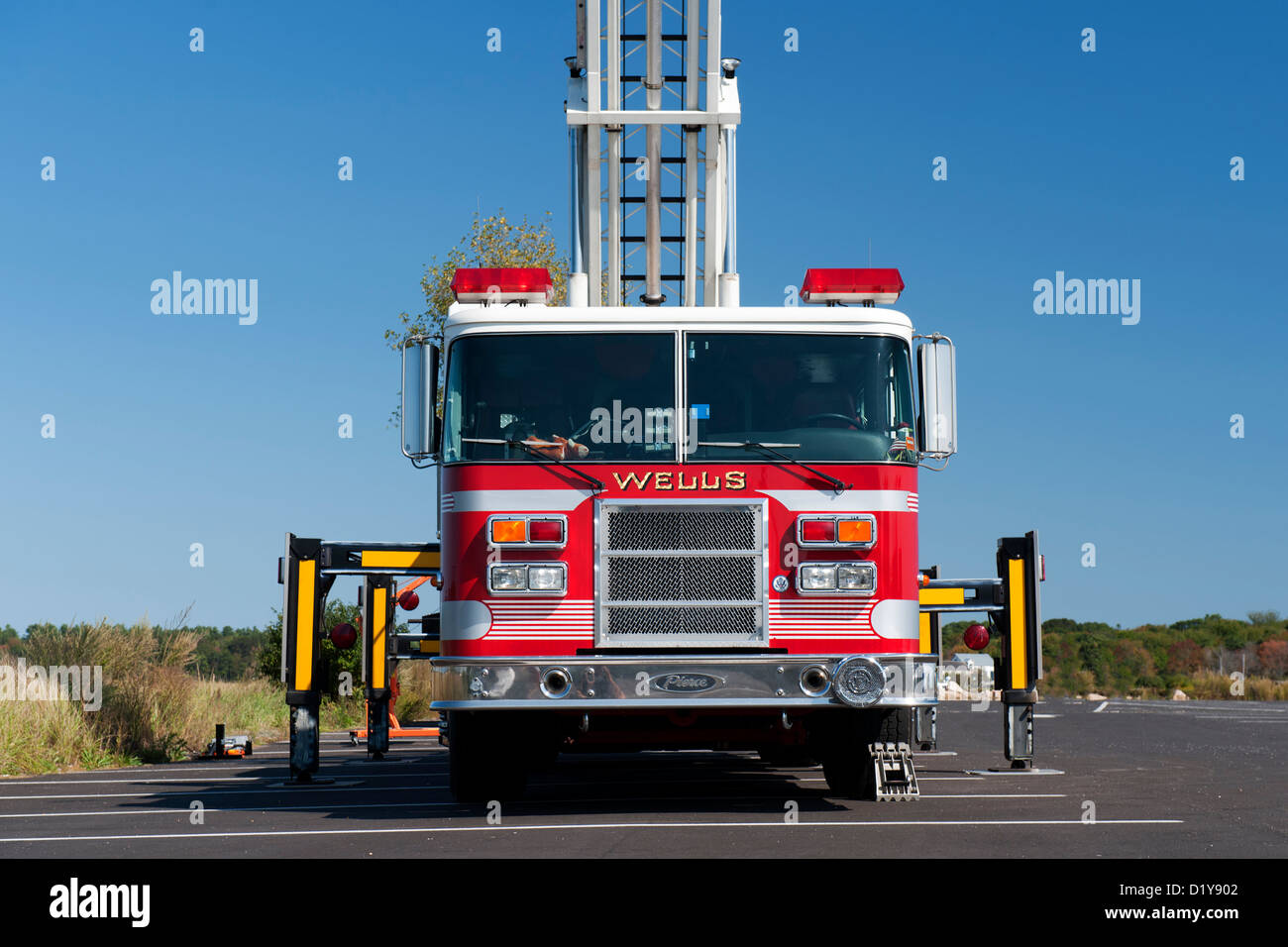 Front-End einer Pierce-Feuerwehrauto. Stockfoto