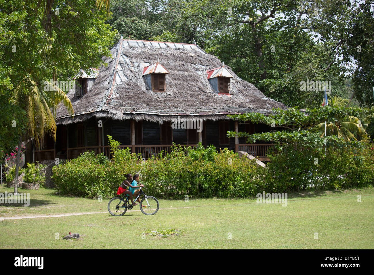 Plantation House, L' Union Estate, La Digue Island, Seychellen Stockfoto
