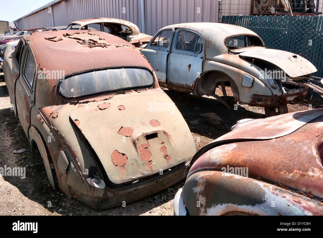 Jaguar, recycling und Schrottplatz in Stockton, Kalifornien USA Stockfotografie Alamy
