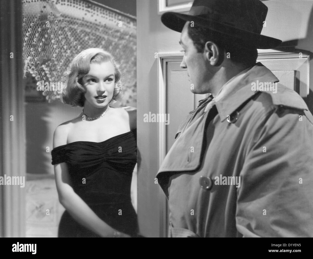 DER ASPHALT-Dschungel 1950 MGM Film Noir mit Marilyn Monroe und Sterling Hayden Stockfoto