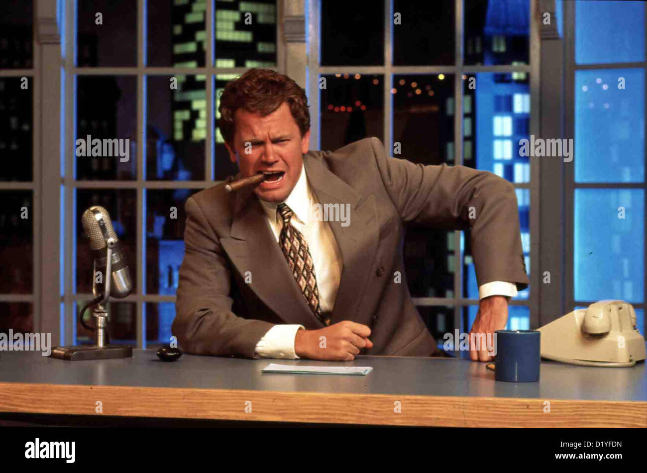 Die Spätschicht - sterben Spaetvorstellung Late Shift, John Michael Higgins David Letterman (John Michael Higgins) Scheint der Stockfoto
