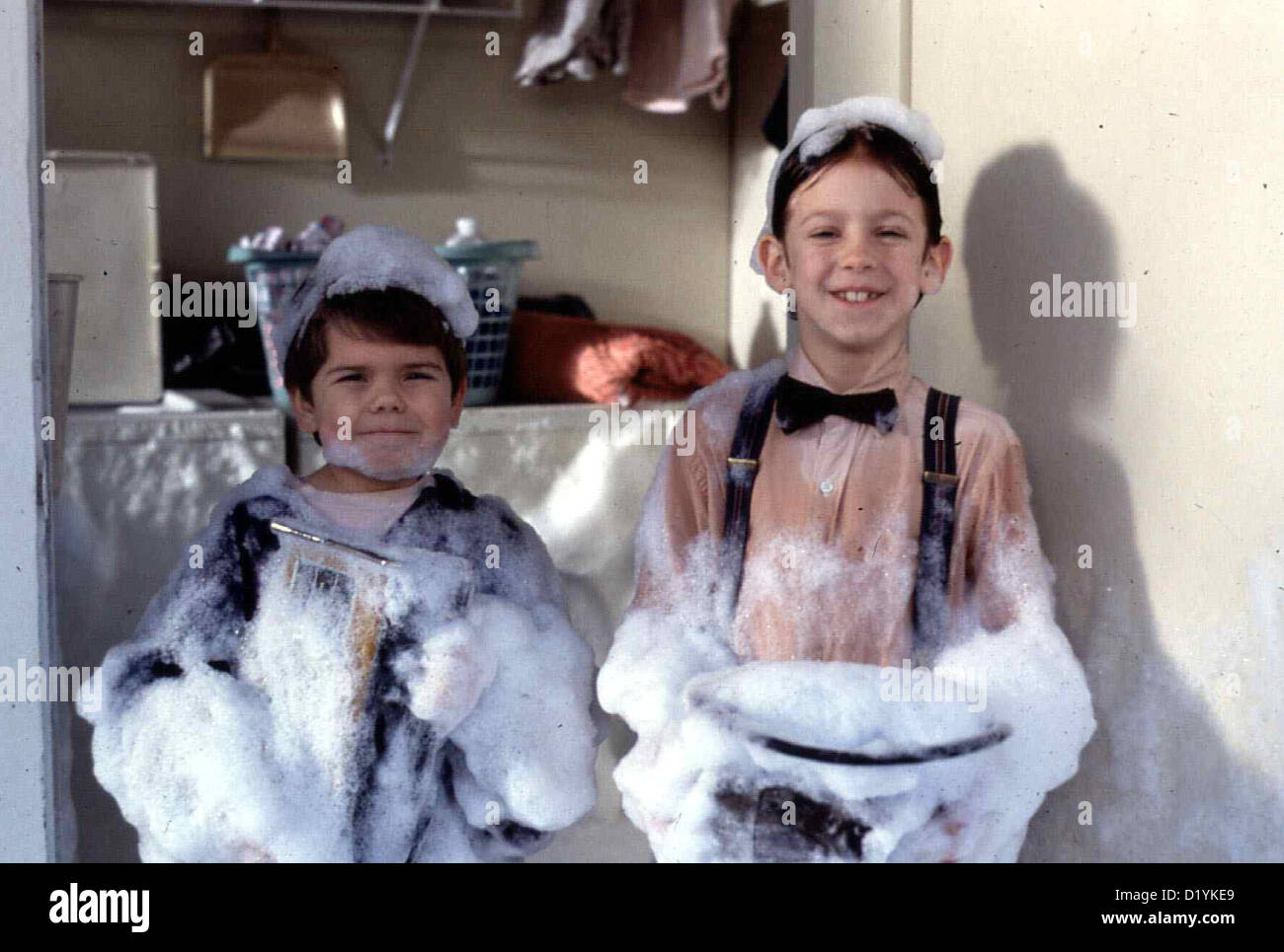 Sterben Sie Kleinen Superstrolche Rasselbande, Spanky (Travis Tedford) Und Alfalfa (Bug Hall) in Szene. Lokalen Caption *** 1994 Stockfoto