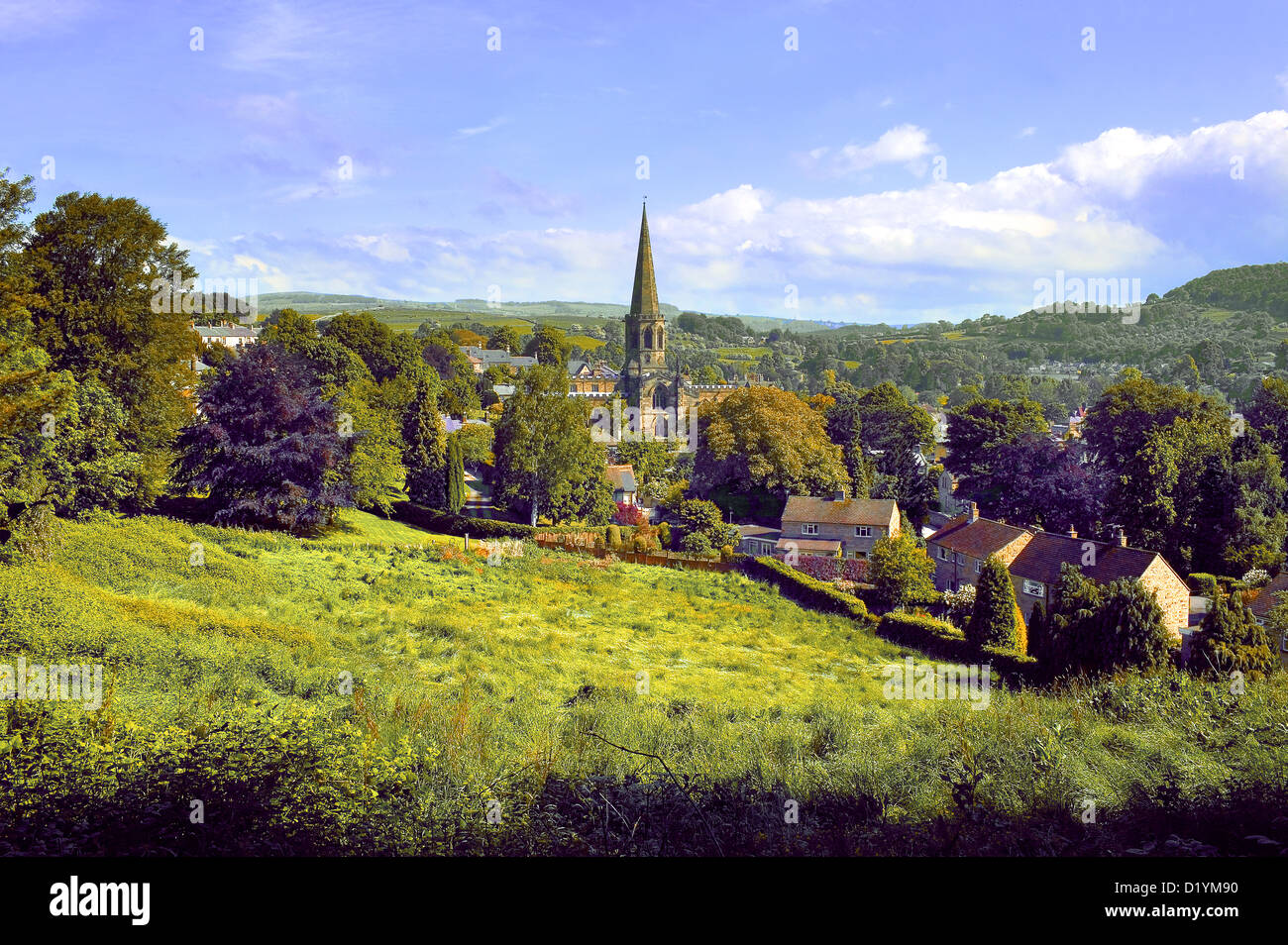 Bakewell Derbyshire Peak DIstrict Sommer Stockfoto