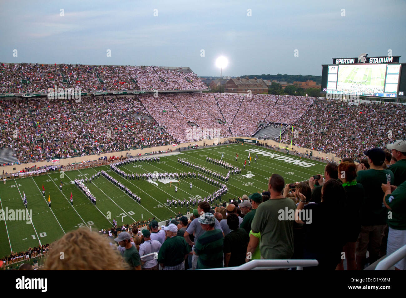 Spartan Stadion an der Michigan State University in East Lansing, Michigan, USA. Stockfoto