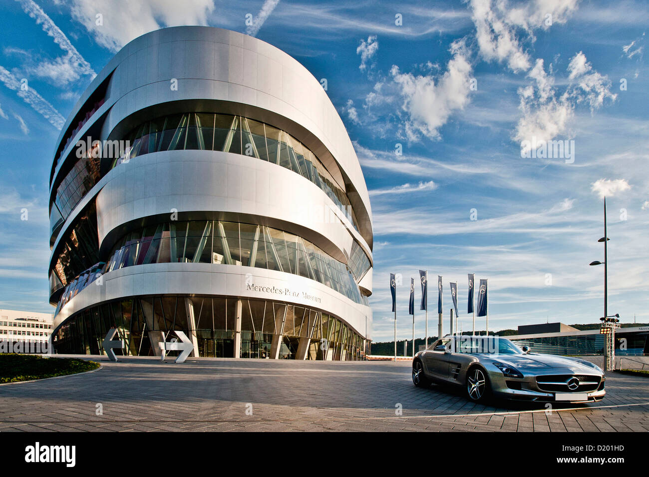 Mercedes Benz Museum in Stuttgart, Baden-Württemberg, Deutschland Stockfoto