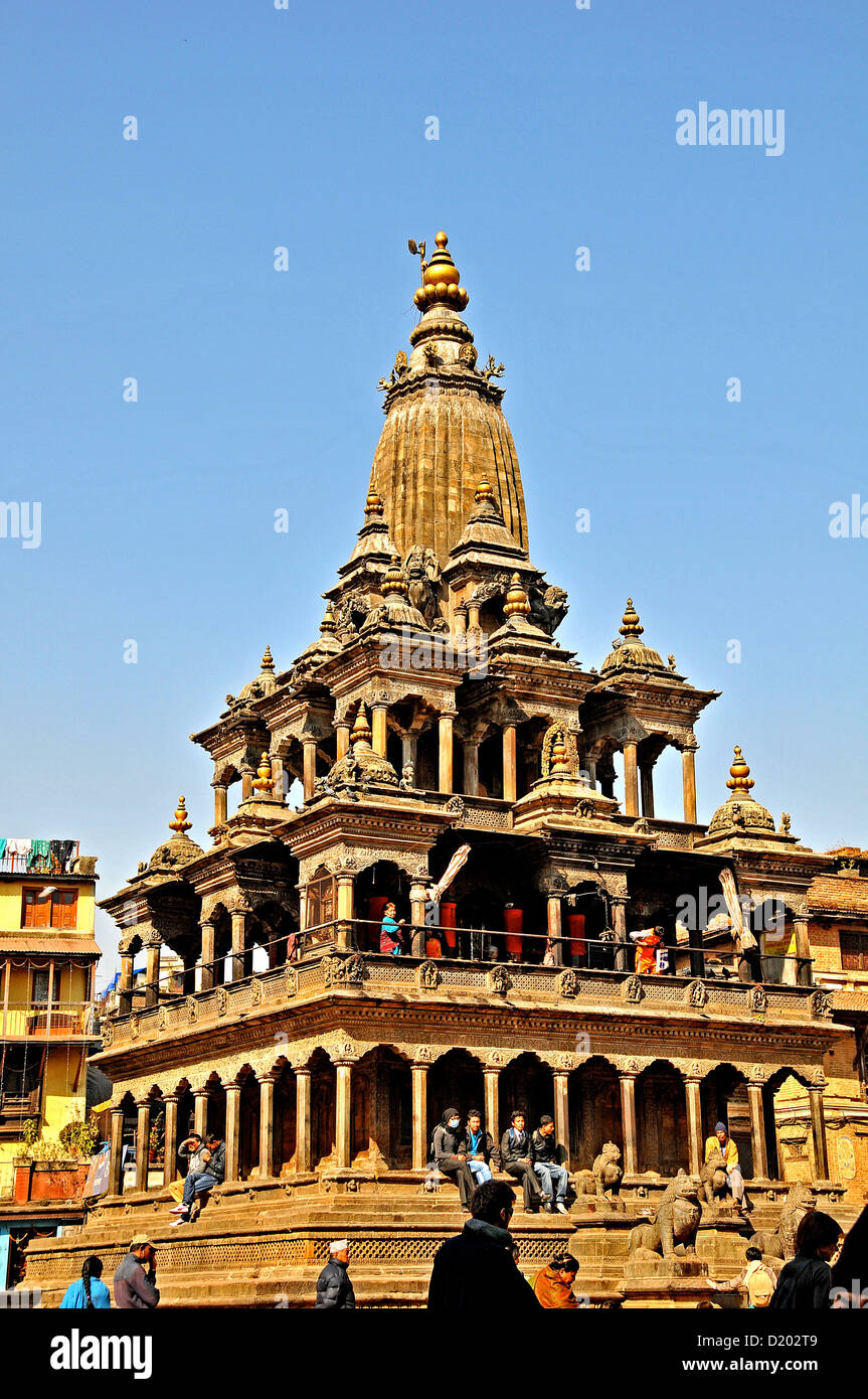 Tempel Durbar Square Patan Nepal Stockfoto