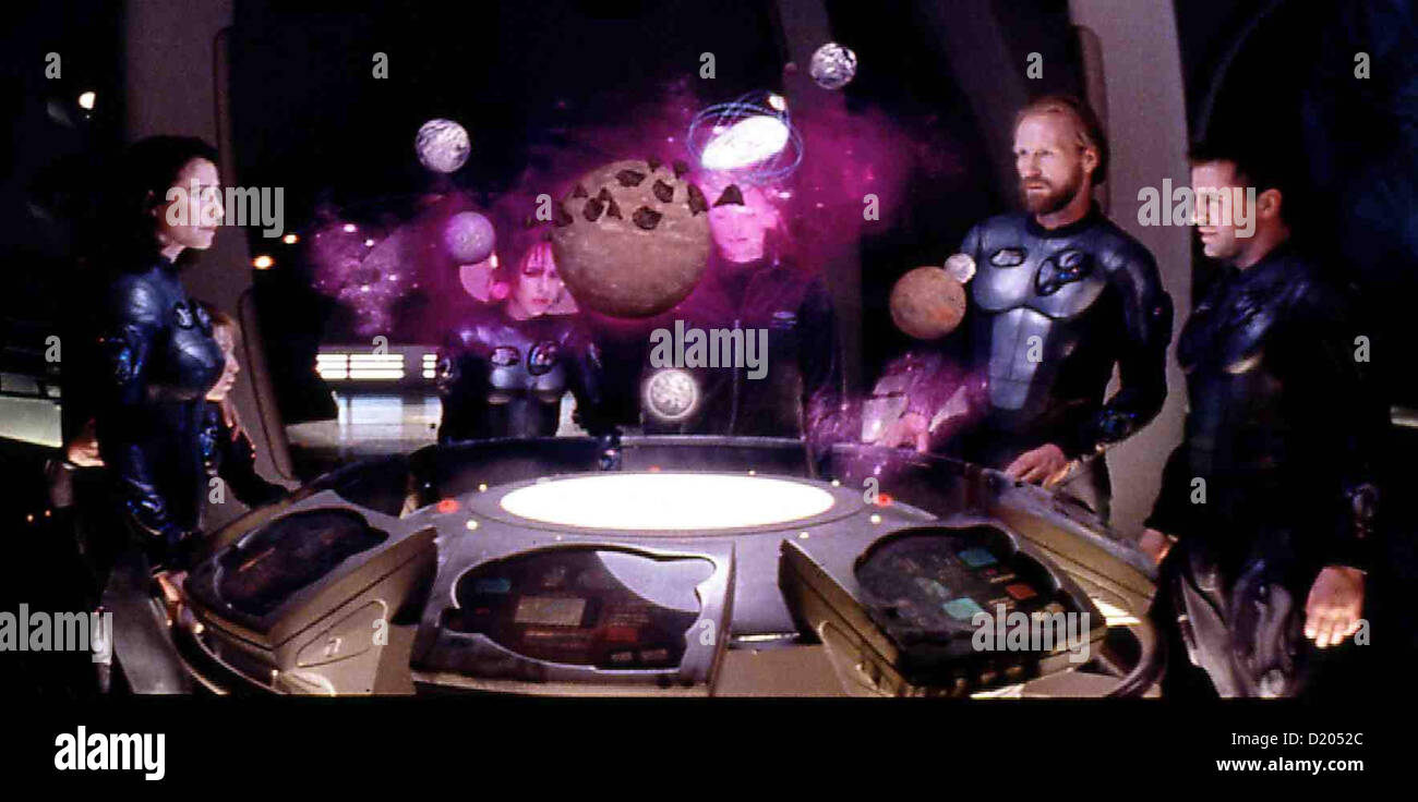 Lost In Space--Mimi Rogers, Jack Johnson, Lacey Chabert, Heather Graham, William weh, Matt LeBlanc *** lokalen Caption *** Stockfoto