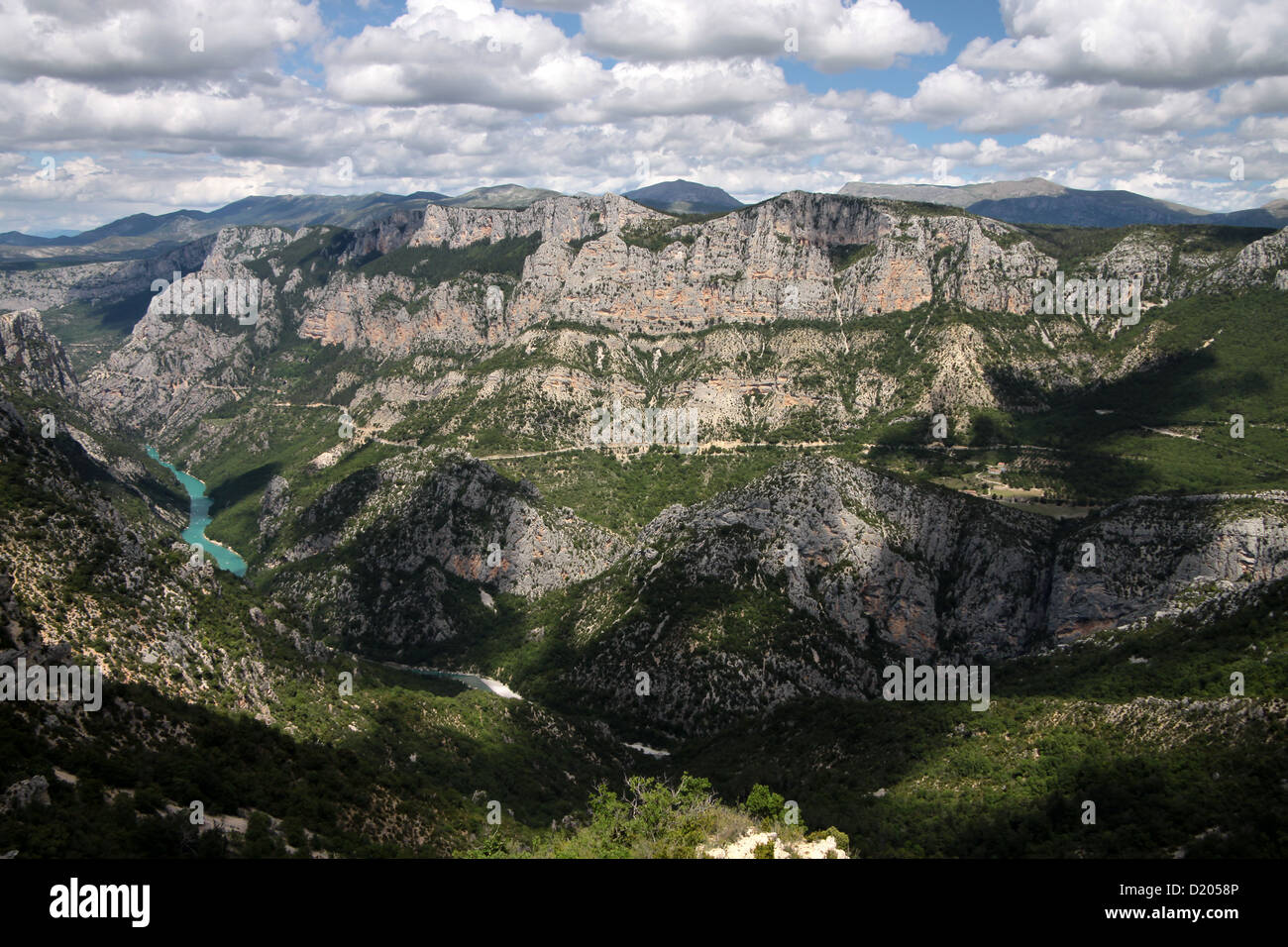 Verdon-Schlucht in der Nähe von Aiguines in Provence, Frankreich Stockfoto