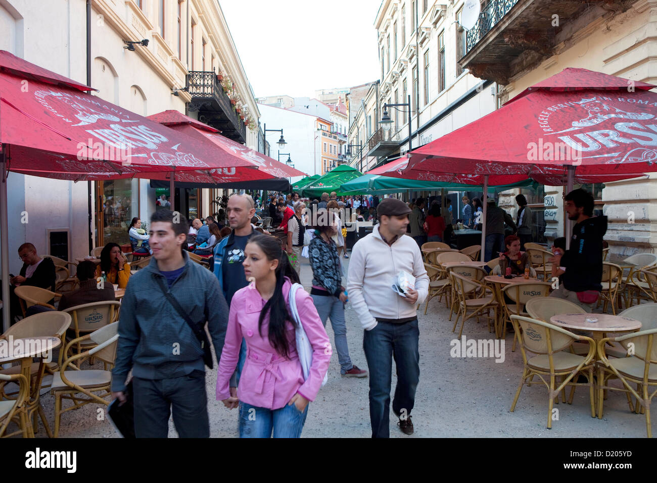 Bukarest, Rumänien, treiben auf den Straßen in der Altstadt Stockfoto