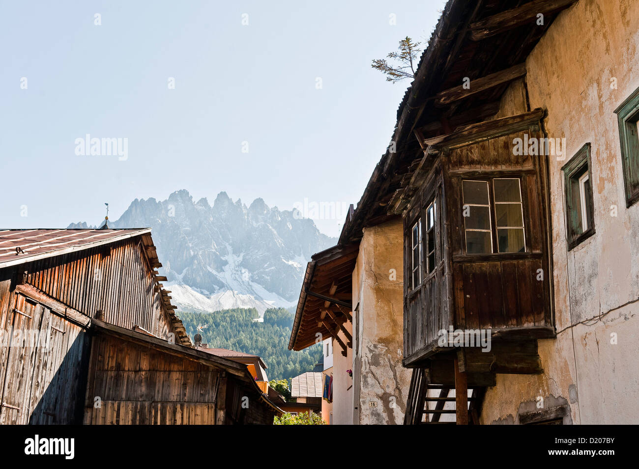 Bauernhaus in Bruneck, Pustertal, Südtirol, Süditalien Stockfoto