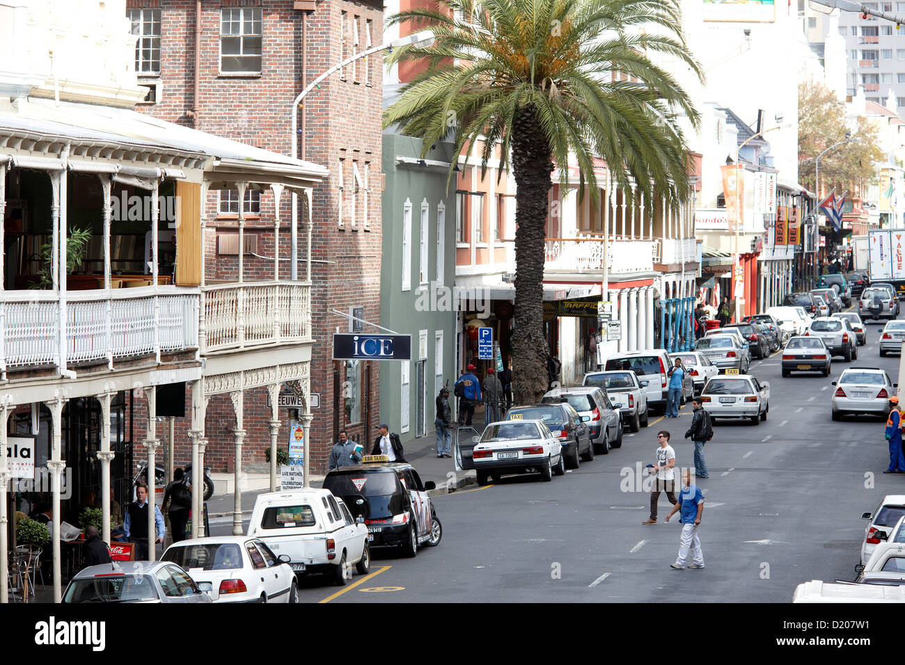 Blick auf lange Straße, Innenstadt, Cape Town, Südafrika, Afrika  Stockfotografie - Alamy