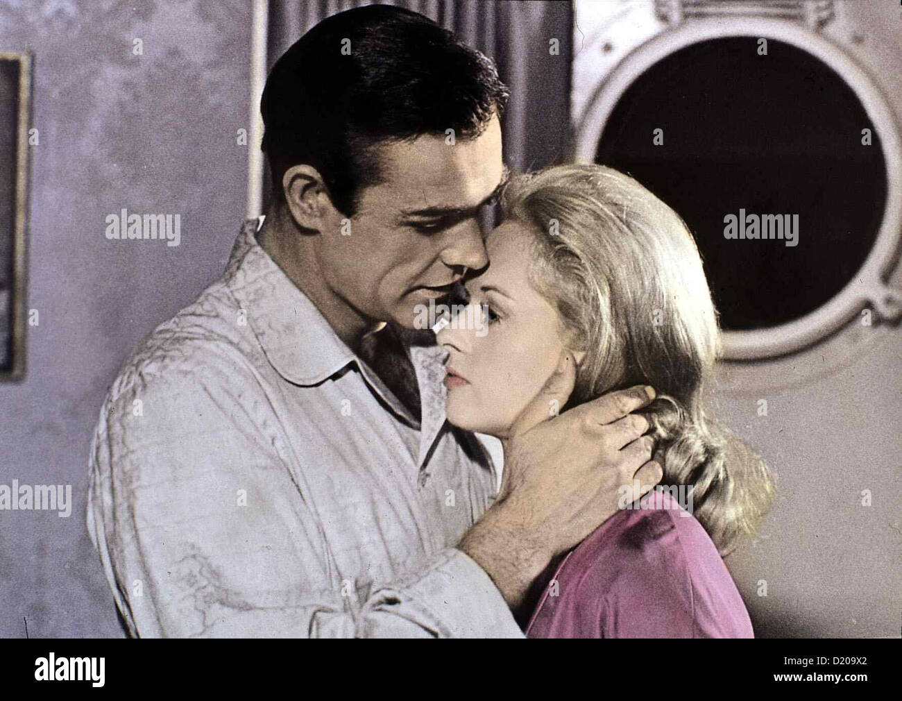 Marnie Marnie Sean Connery, Tippi Hedren Mark Rutland (Sean Connery) Beschlie߸t, Zwanghaften Marnies (Tippi Hedren) Stockfoto