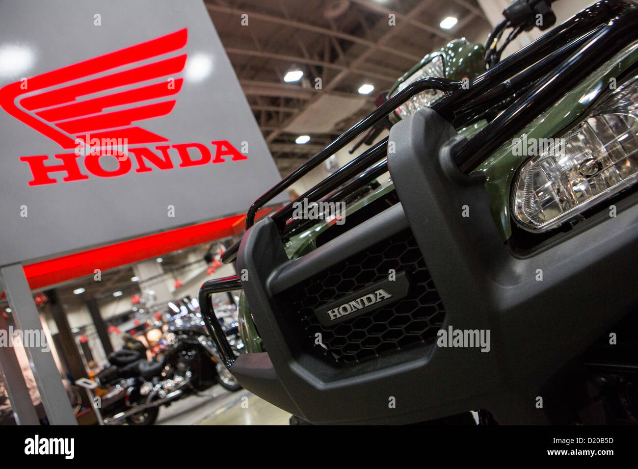 Honda Motorräder auf dem Display an der Washington Motorcycle Show. Stockfoto