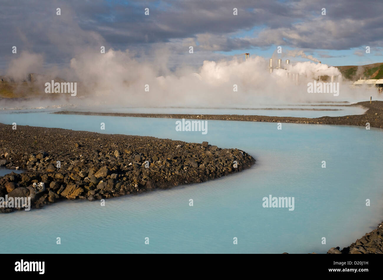 Blue Lagoon thermische Kraftwerk in der Nähe von Reykjavik, Island, Skandinavien, Europa Stockfoto