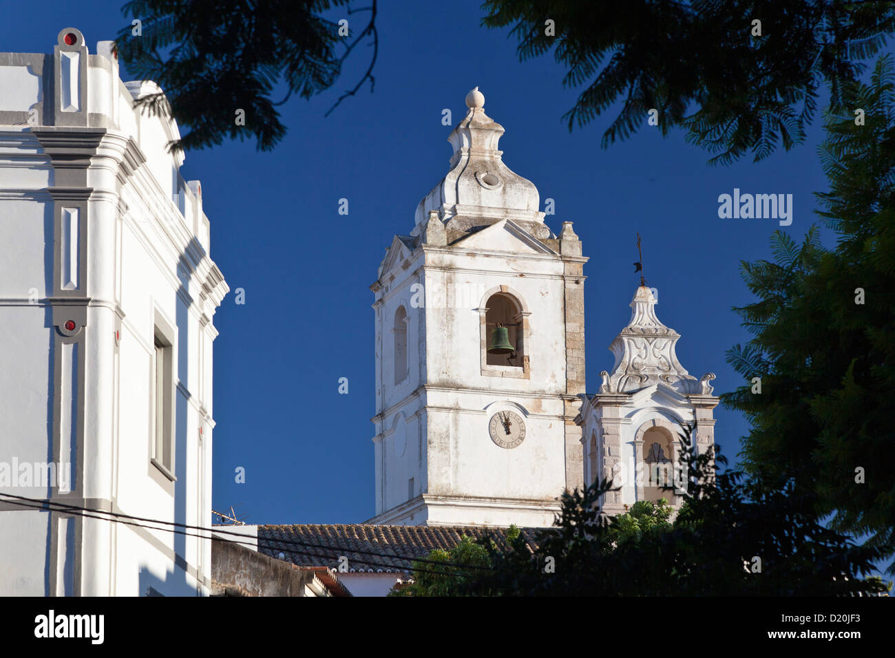 Kirche Santo Antonio im Sonnenlicht, Lagos, Algarve, Portugal, Europa Stockfoto