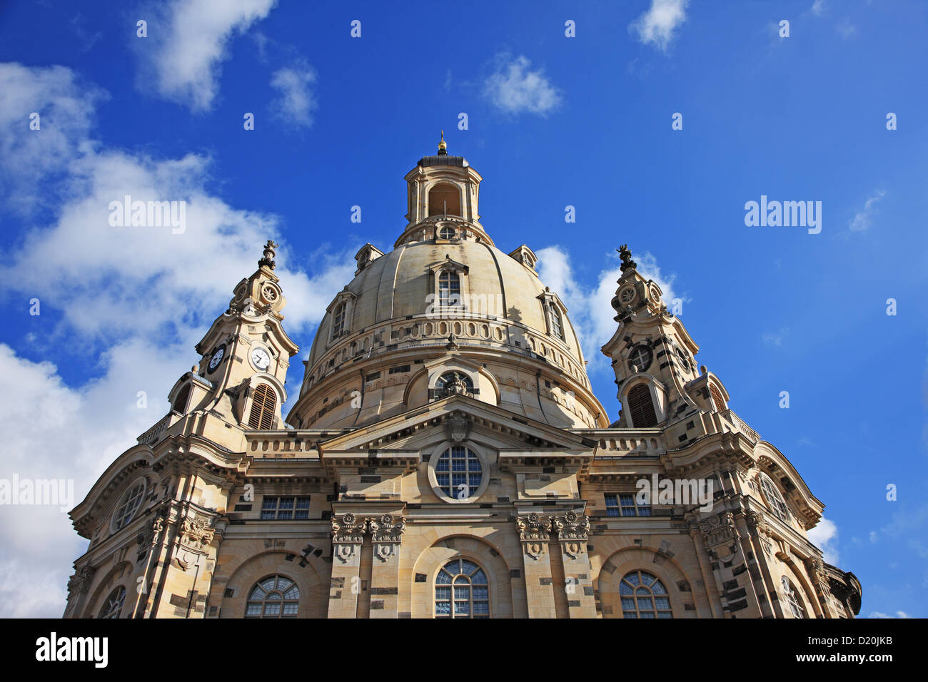 Deutschland, Sachsen, Dresden, Frauenkirche, Dämmerung Stockfoto