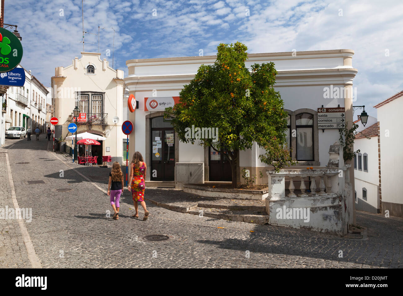 Gasse in Monchique, Algarve, Portugal, Europa Stockfoto