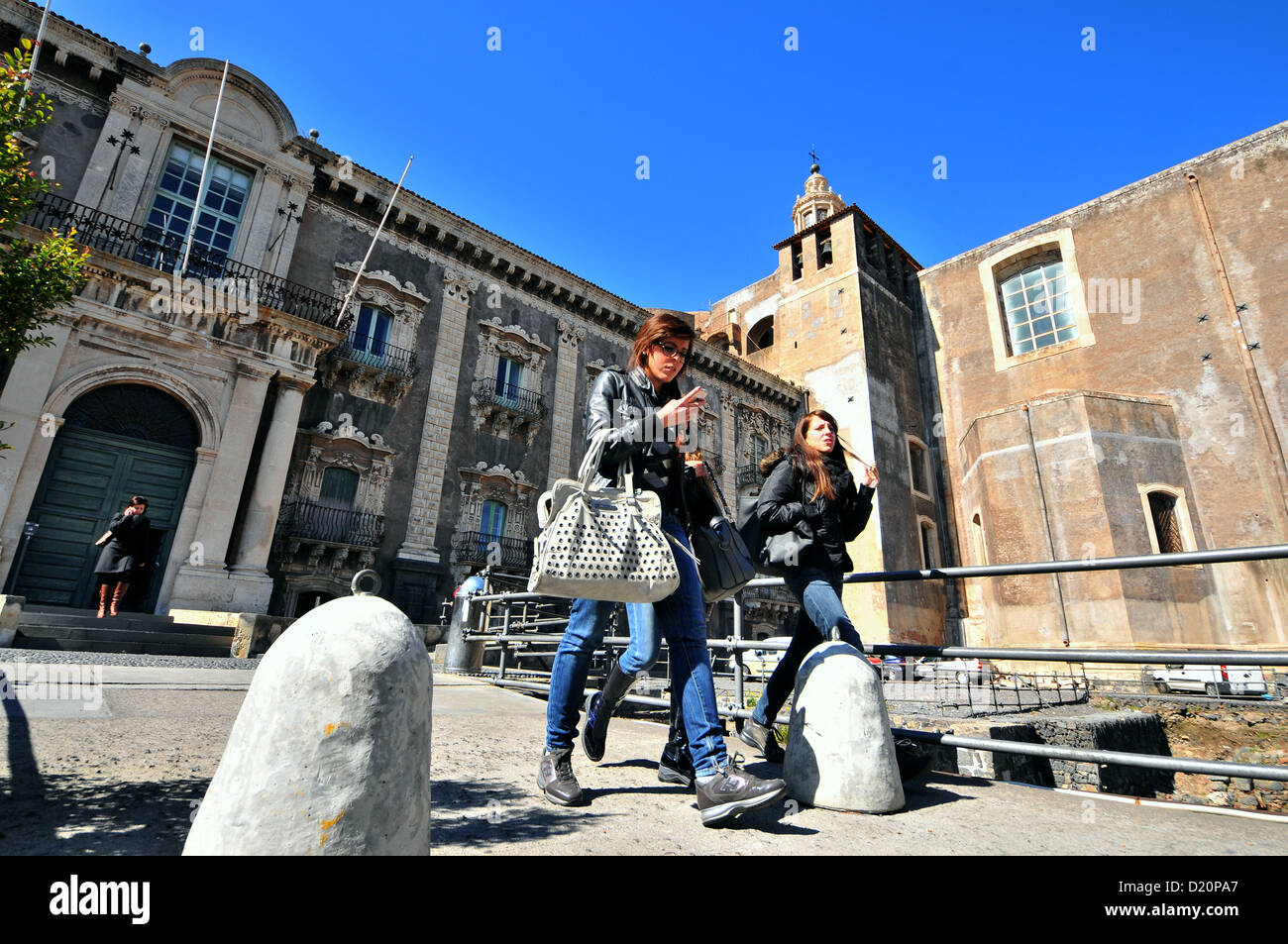 An der Universität San Nicolo, Catania, Ostküste Sizilien, Italien Stockfoto