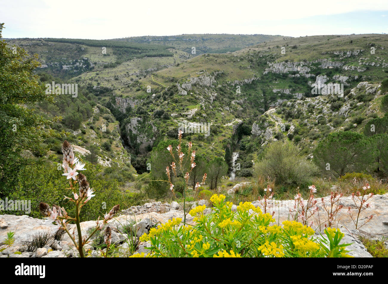 Necropoli Pantalica, Unesco Welt Kultur Erbe, Sizilien, Italien Stockfoto