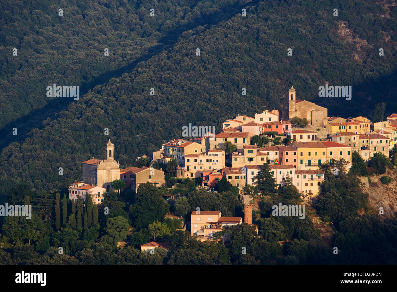 Das Dorf Poggio, Elba, Toskana, Italien, Europa Stockfoto