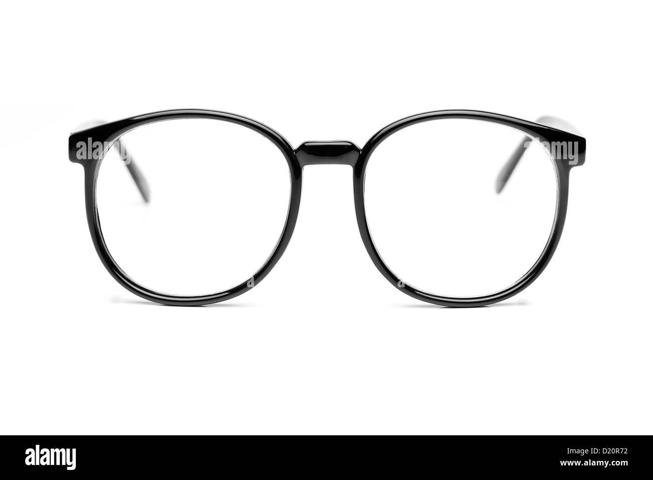Nerd Brille isoliert auf weißem Hintergrund Stockfoto