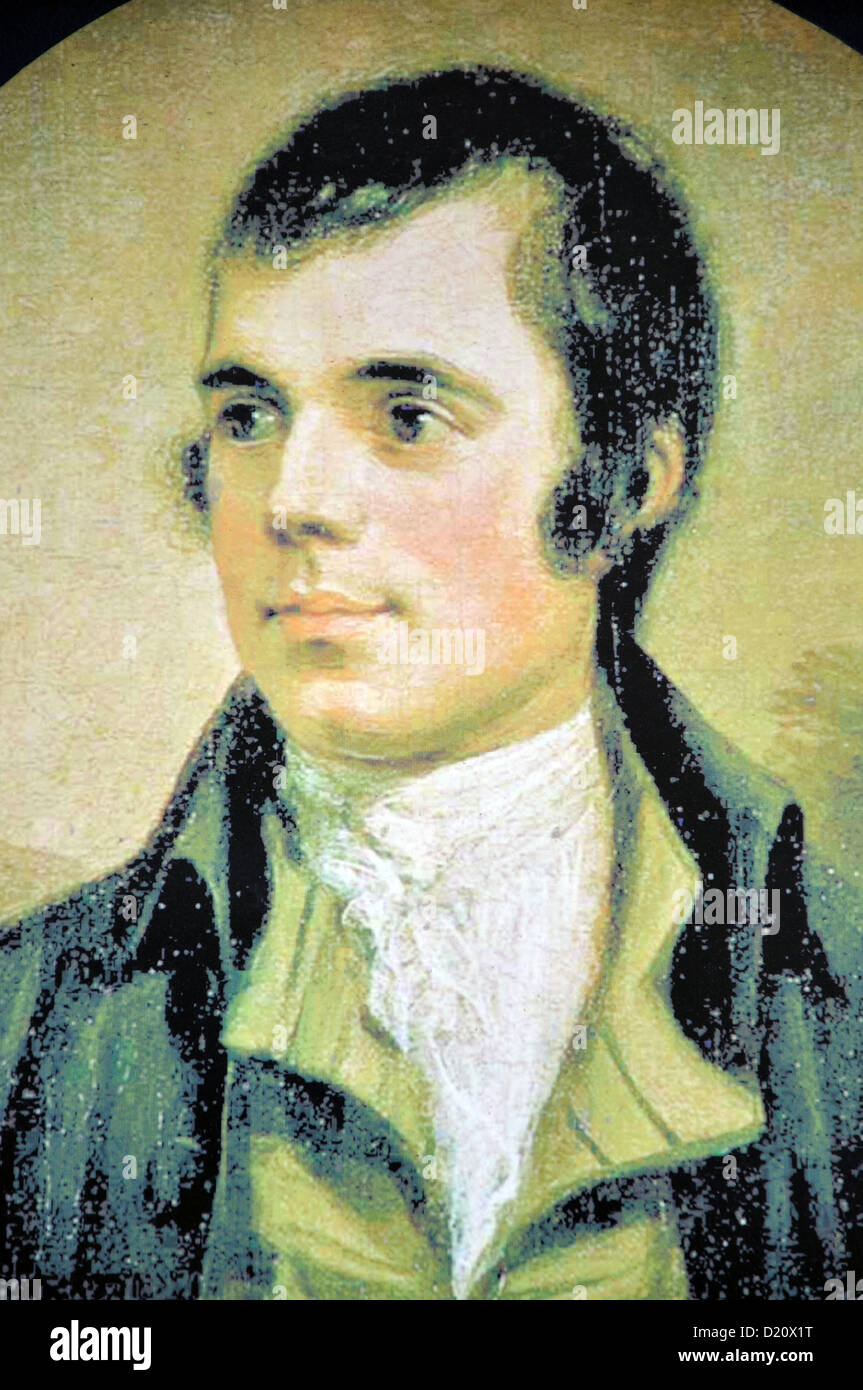 Porträt von Robert Burns, Scotland, Uk Stockfoto