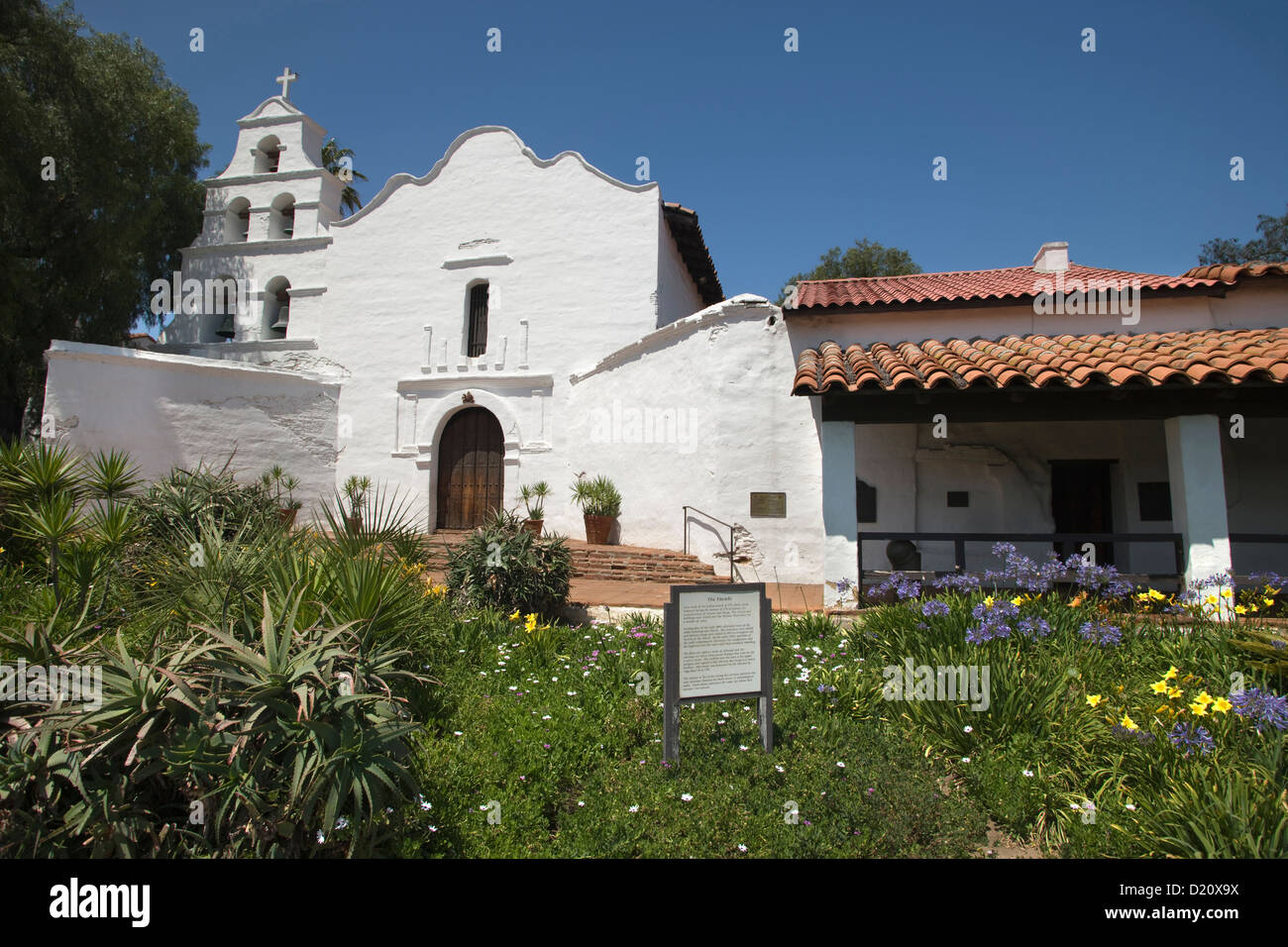 GARTEN MISSION SAN DIEGO DE ALCALA SAN DIEGO KALIFORNIEN USA Stockfoto