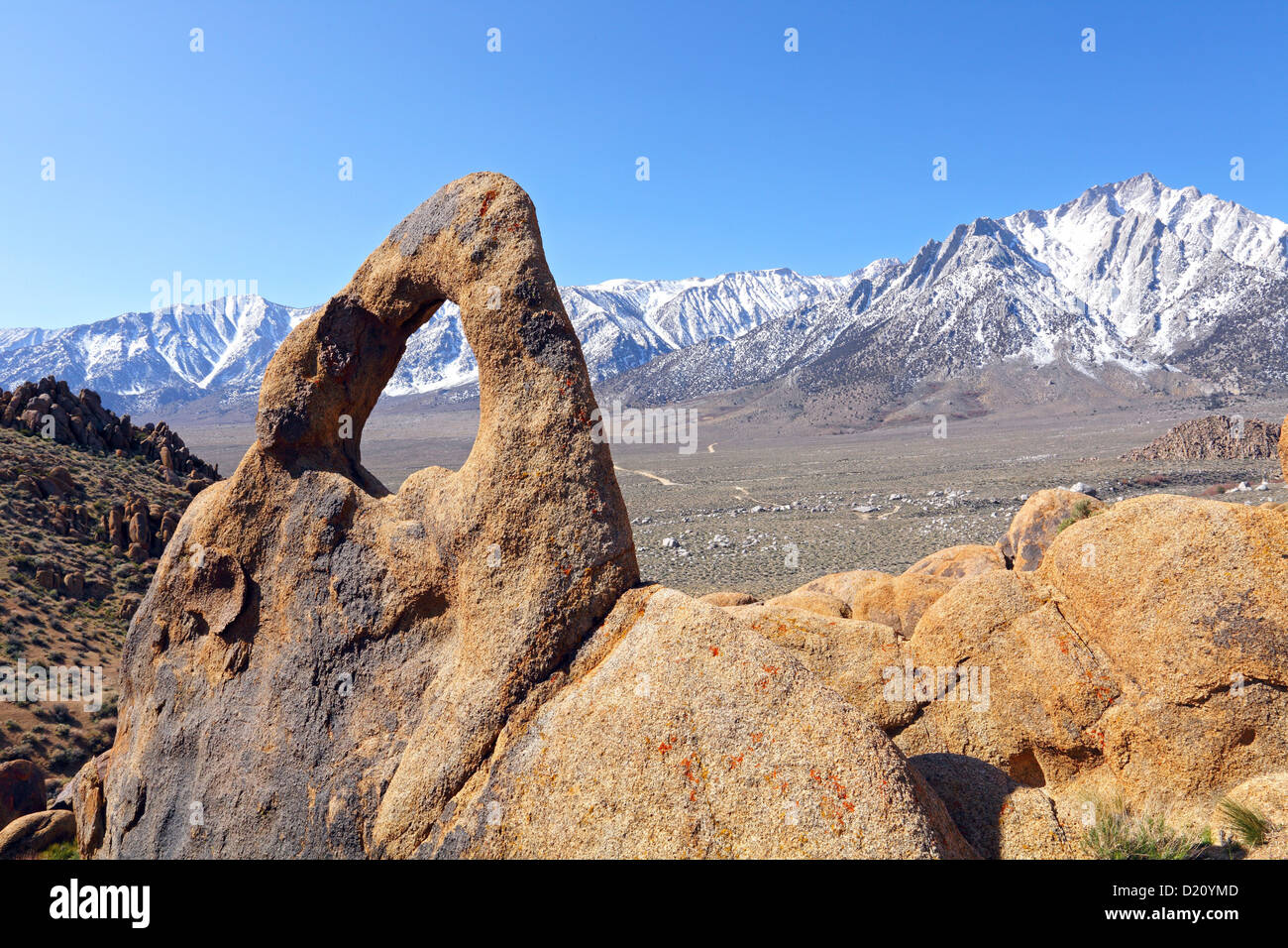 Whitney Portal Arch, Alabama Hills, Lone Pine, CA, USA Stockfotografie