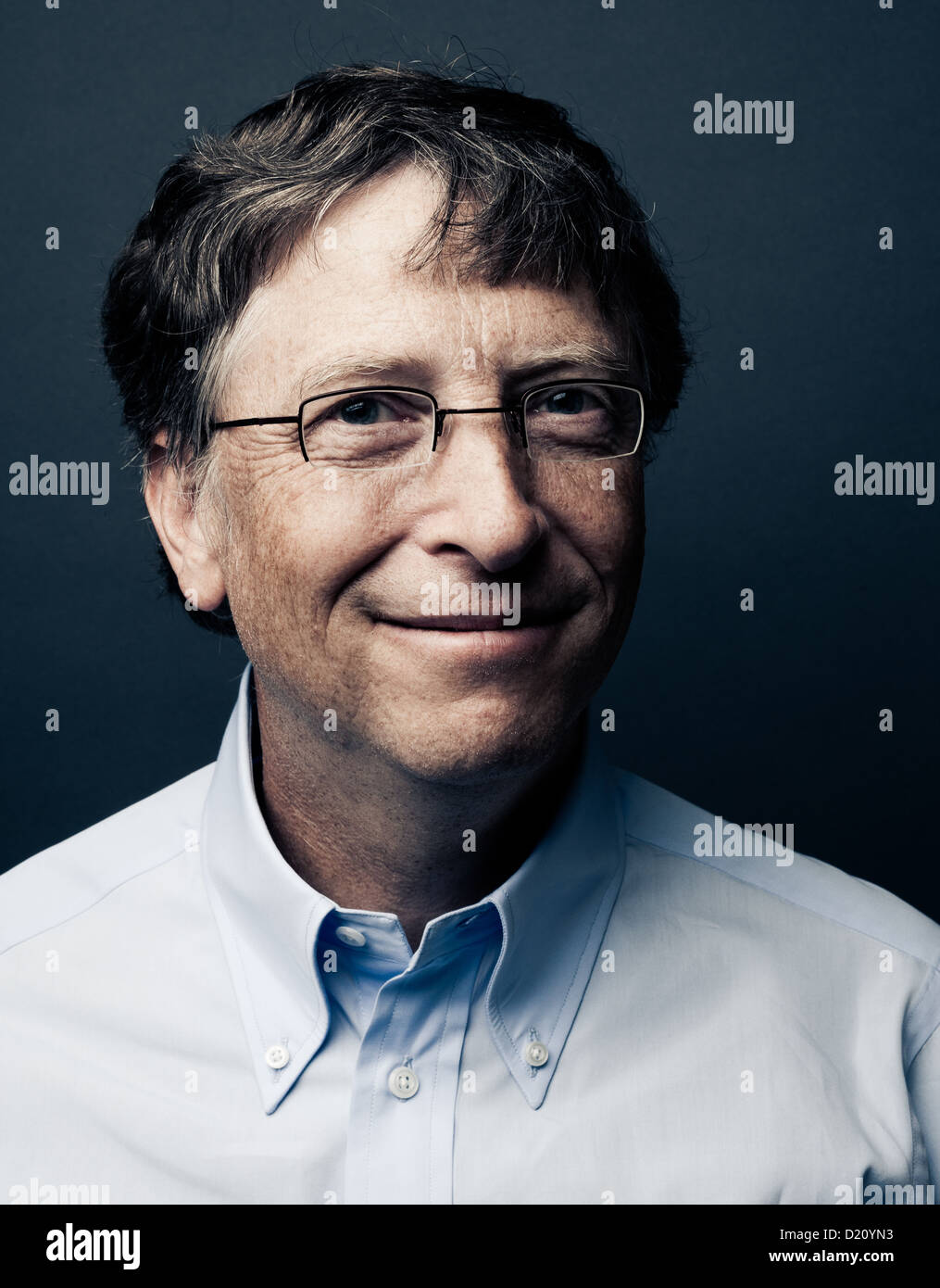 Bill Gates Headshot Studioportrait, 2010 Stockfoto