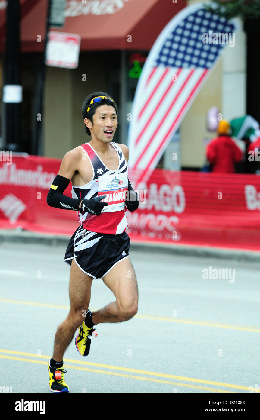 USA Illinois-Chicago 2012 35. Chicago Marathon Elite-Läufer von Japan Stockfoto