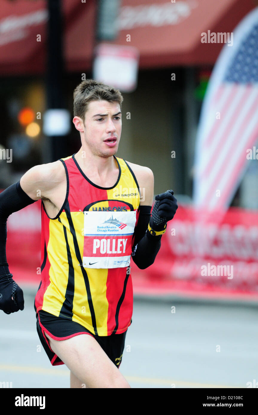 USA Illinois-Chicago 2012 35. Chicago Marathon Elite-Läufer der Vereinigten Staaten Stockfoto