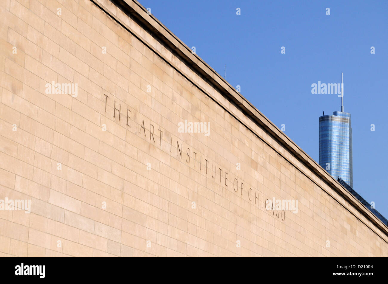 USA Illinois Chicago Trump Tower die Kunst Institut von Chicago. Stockfoto