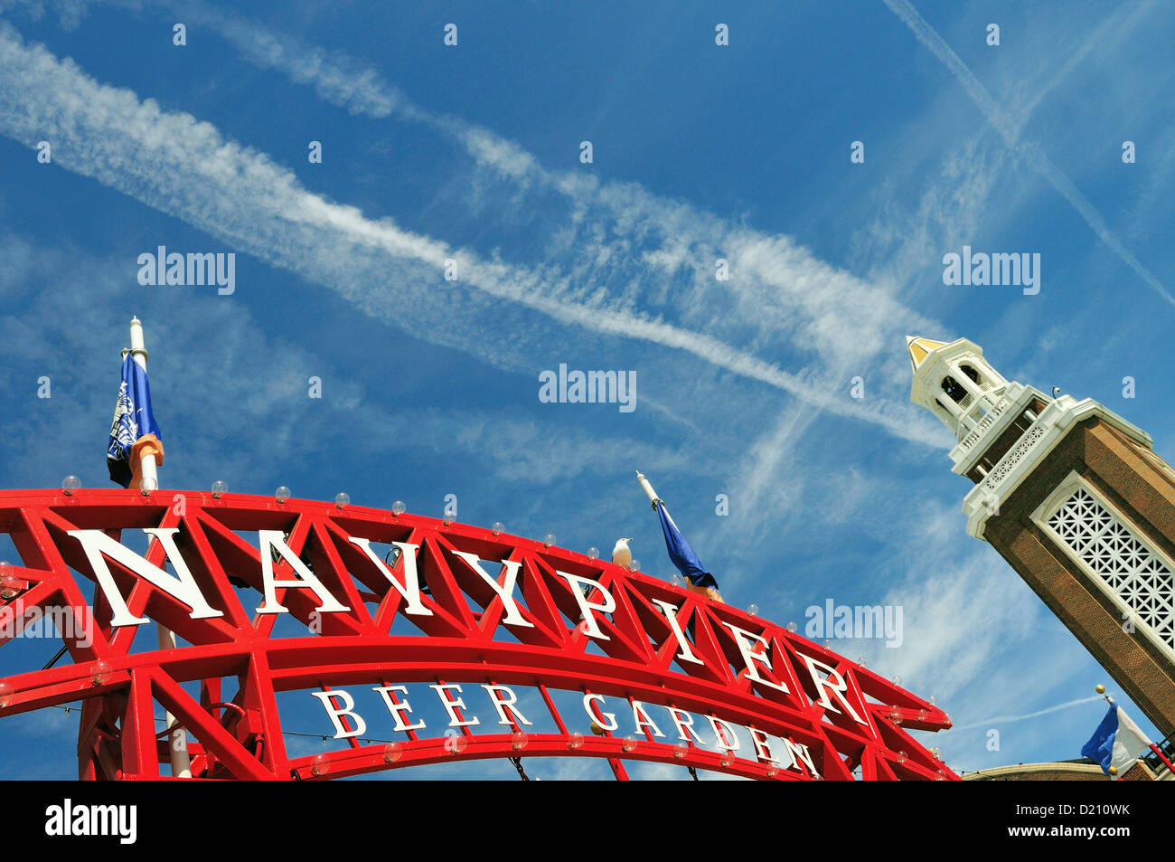 USA Illinois Chicago Navy Pier am Lake Michigan. Stockfoto