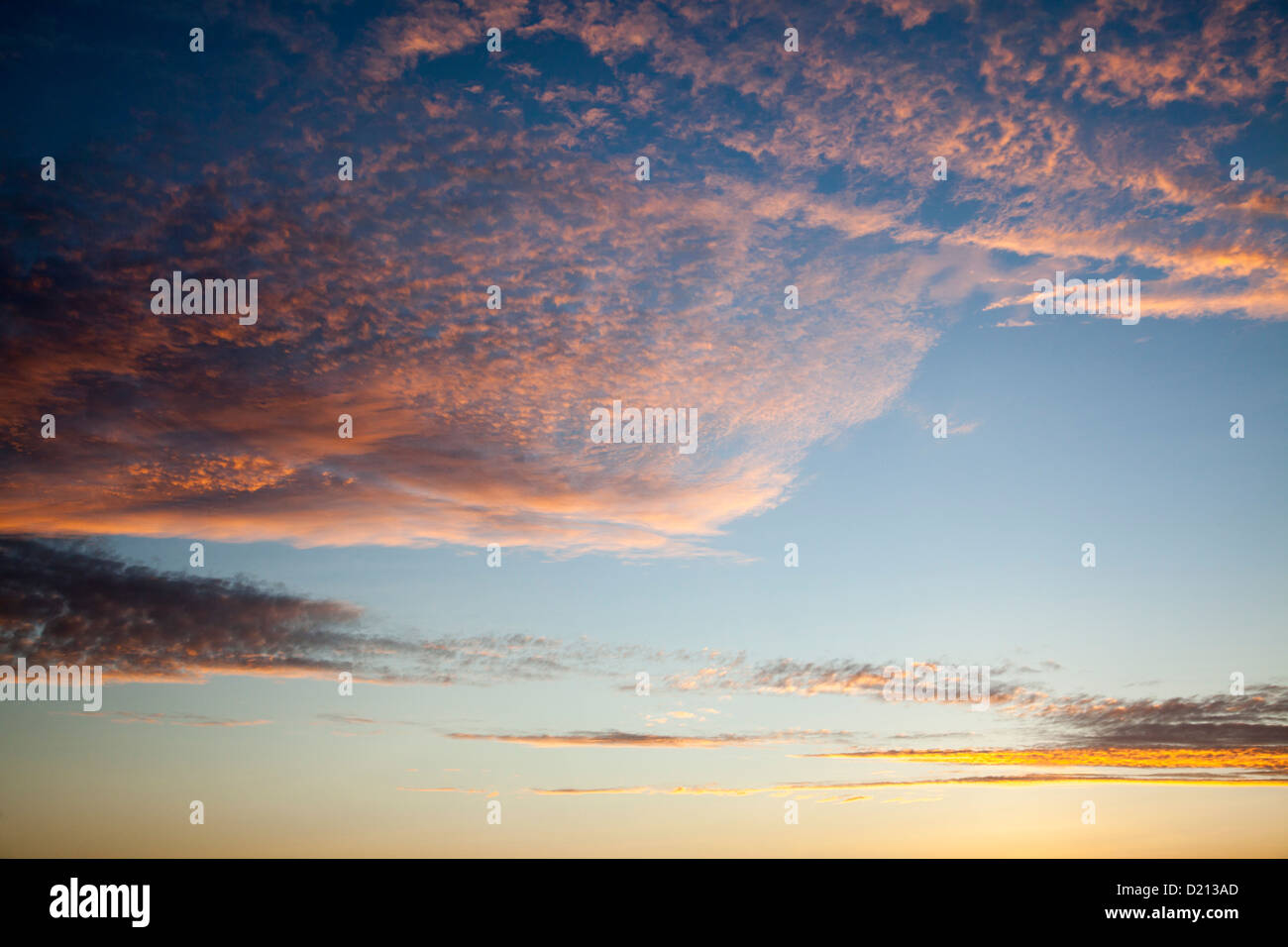 Dramatischen Sonnenuntergang Wolken, Süd-Pazifik, in der Nähe von Peru, Südamerika Stockfoto