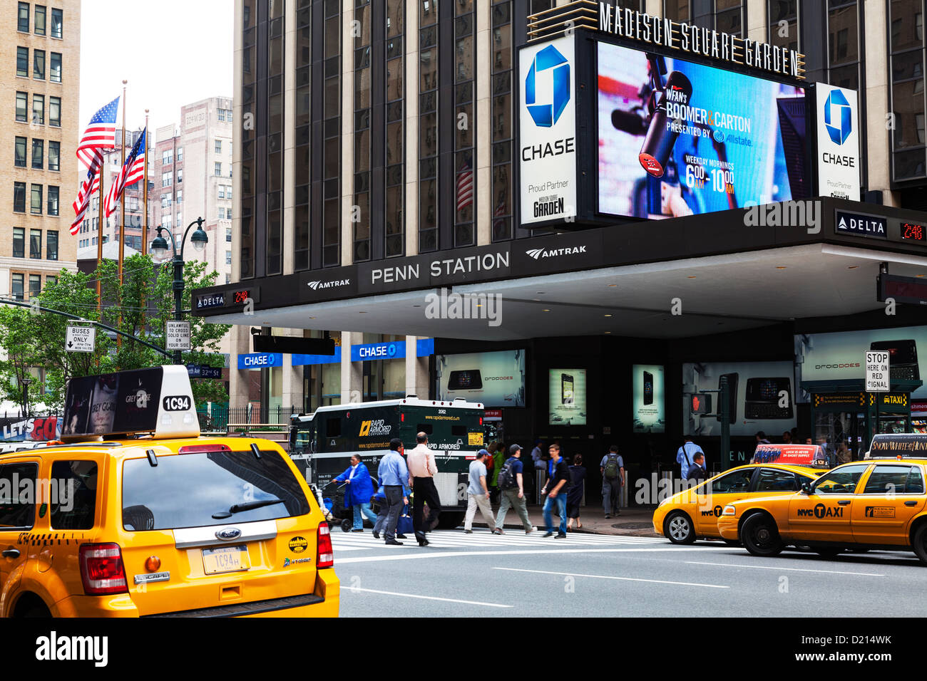 Äußere äußere des Penn Station & Madison Square Garden, New York City, New York, NY, USA, Amerika Stockfoto